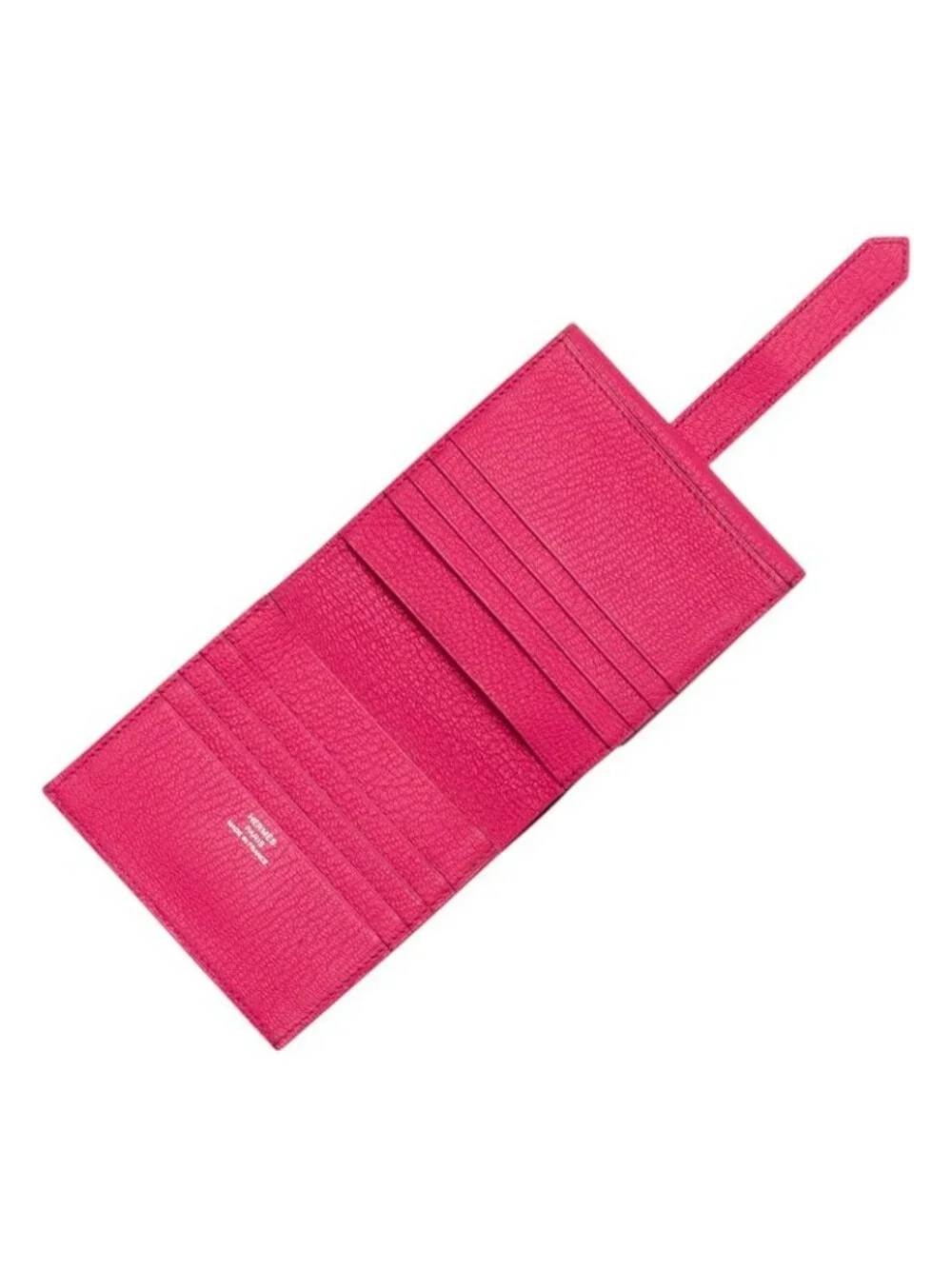 Hermes Bearn Recto Verso Trifold Wallet Rose Shocking Pink Chevre